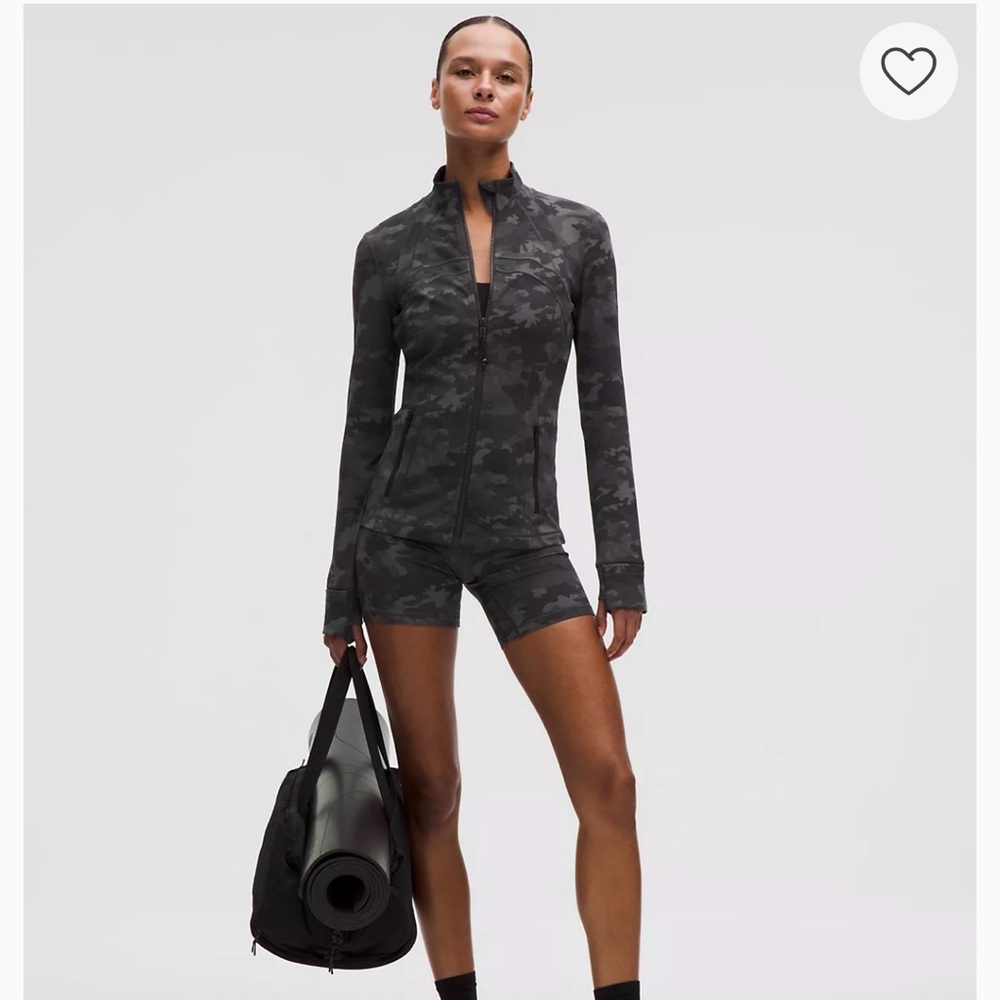 Lululemon Camo Zip-Up Active Jacket- Black/Gray